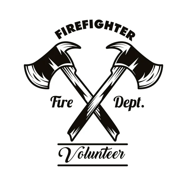 Badge volontario pompiere — Vettoriale Stock