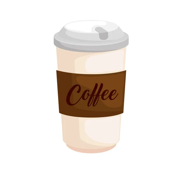 Delicioso café desechable — Vector de stock