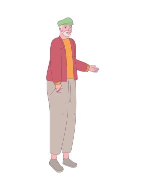 Yaşlı adam yardım ediyor.