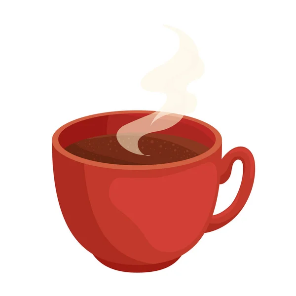 Röd kaffekopp — Stock vektor