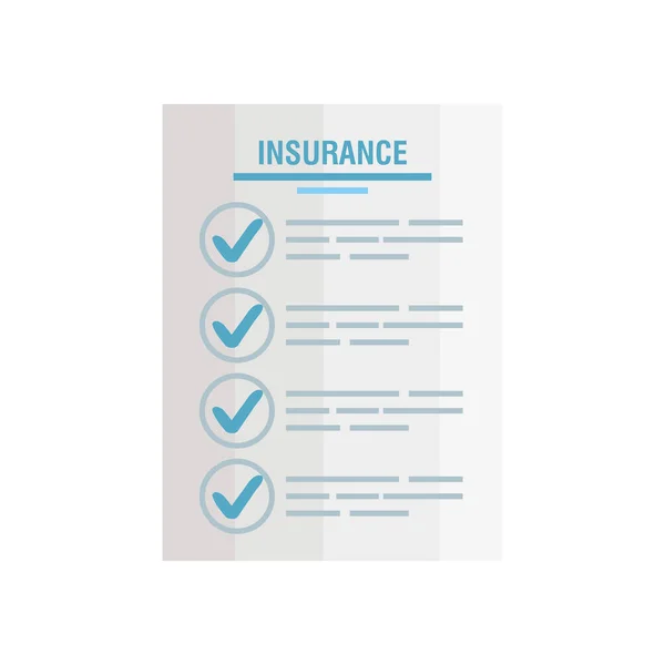Icono del documento de seguro — Vector de stock