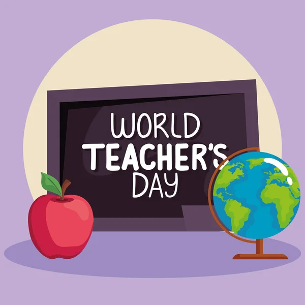 Zestaw symboli dnia nauczycieli świata — Wektor stockowy