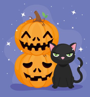 Cadılar Bayramı Balkabağı karikatür