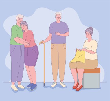 Yaşlı erkek ve kadınların sembolü.