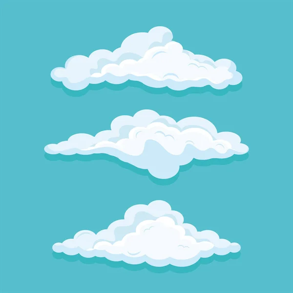 Sky clouds set — Stock Vector