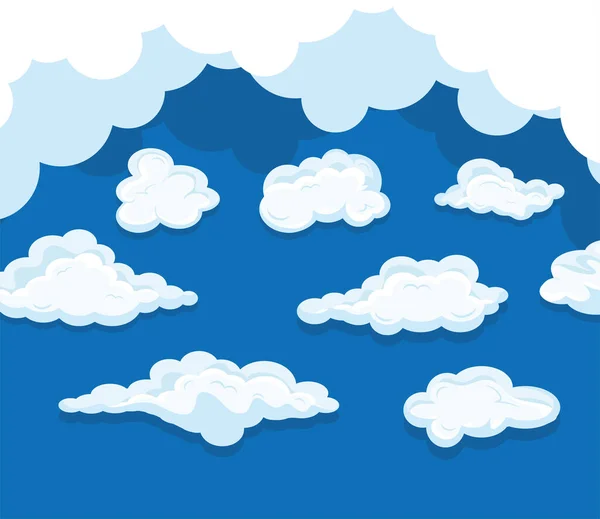 Symbolsammlung Himmelswolken — Stockvektor