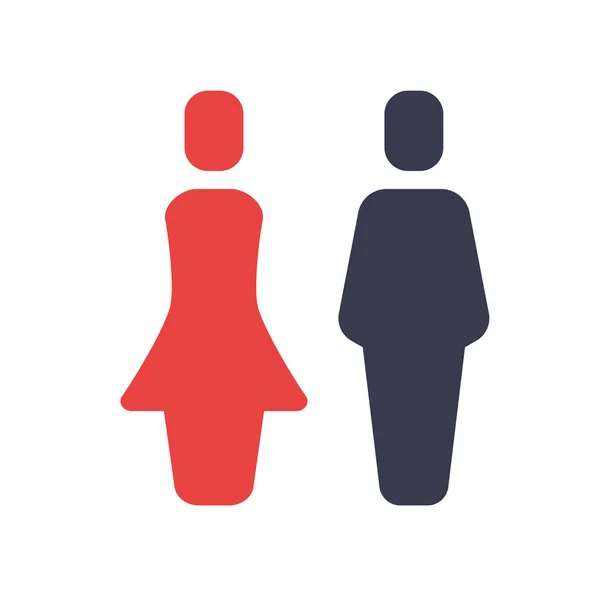 Silhouette avatar femminile e maschile — Vettoriale Stock