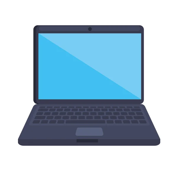 Disegno aperto del computer portatile — Vettoriale Stock
