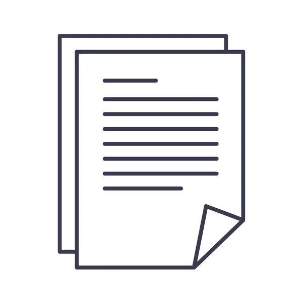 Ikona papíru dokumentu — Stockový vektor