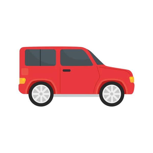 Isolated red car — Stock Vector