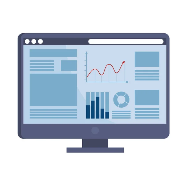 Analítica en el ordenador — Vector de stock