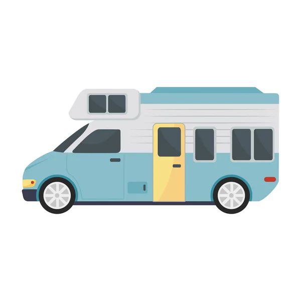 Blue van trailer — Stock Vector