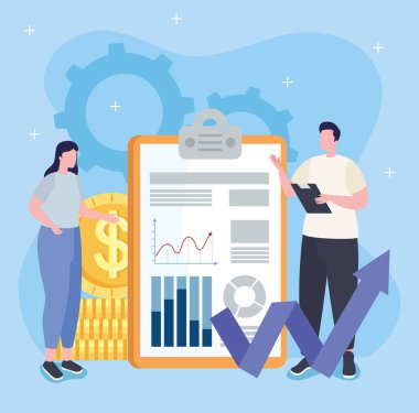 Belge ve simgeleri olan kişiler