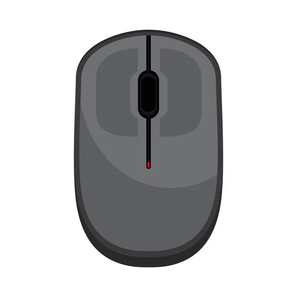 Izole siyah mouse — Stok Vektör