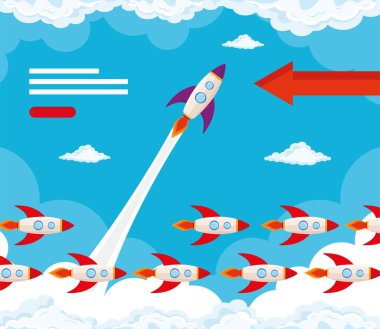 Roket pankartı bozuluyor