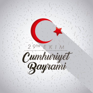 cumhuriyet bayrami kutlama kartpostalı