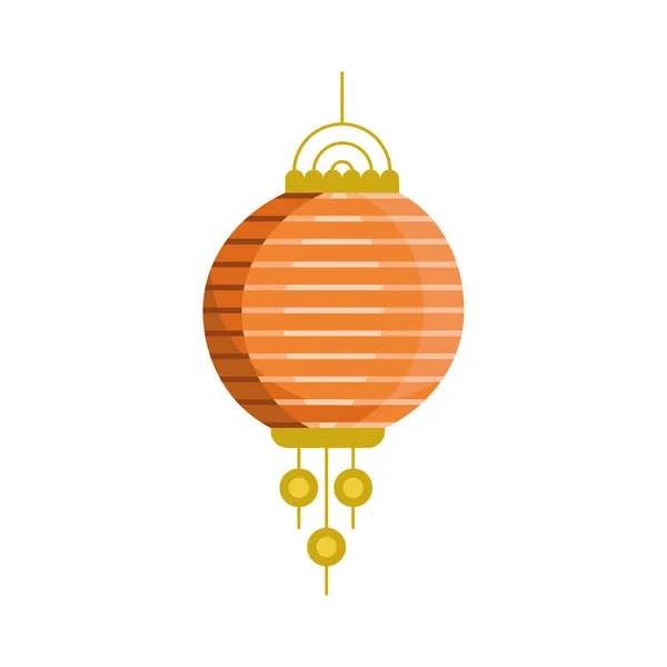 Lanterne ronde chinoise — Image vectorielle