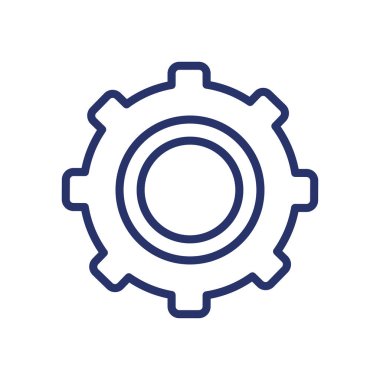 İzole edilmiş dişli simgesi