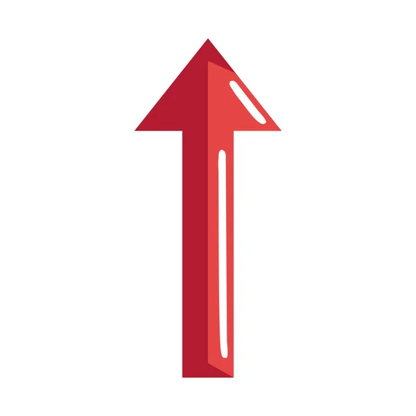 Icône flèche rouge — Image vectorielle