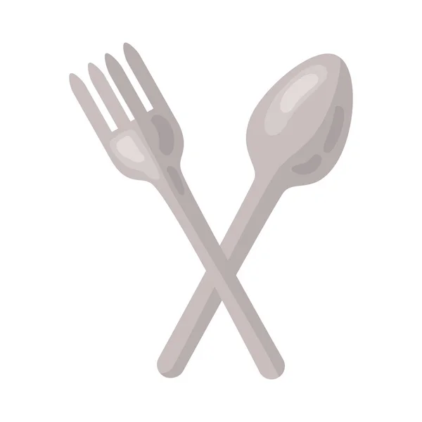 Fork and spoon — Stock Vector