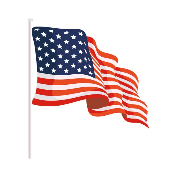 Usa flag waving — Stock Vector