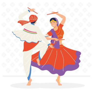 Navratri çift dansçıları