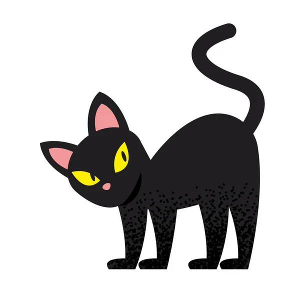 Halloween schwarze Katze — Stockvektor