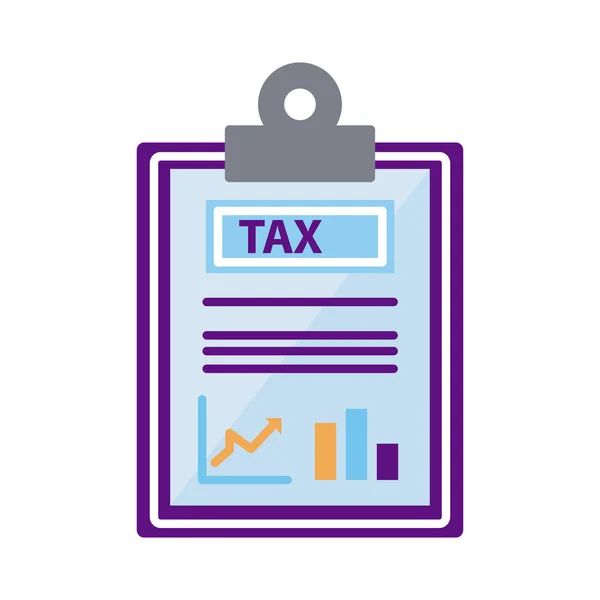 Taxe avec document de données — Image vectorielle