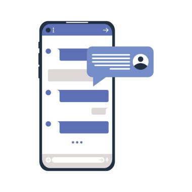 İletişim baloncuklu akıllı telefon