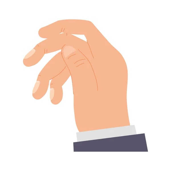 Icono de mano masculina — Vector de stock