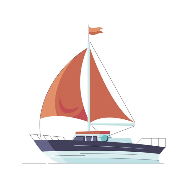 Ikone der Segeljacht — Stockvektor