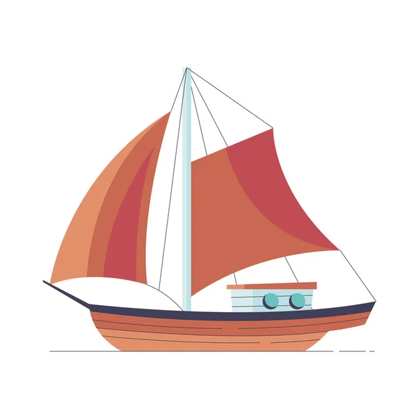 Ícone do veículo veleiro — Vetor de Stock