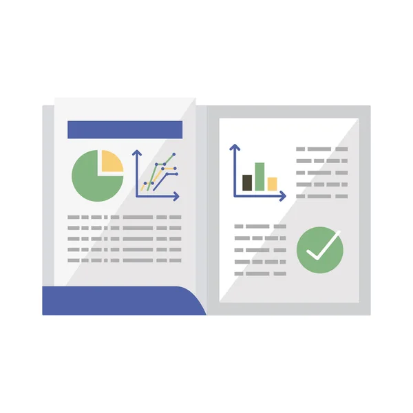 Gráficos em arquivo de documento — Vetor de Stock