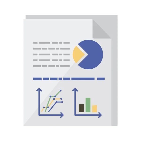 Gráficos em papel de documento —  Vetores de Stock