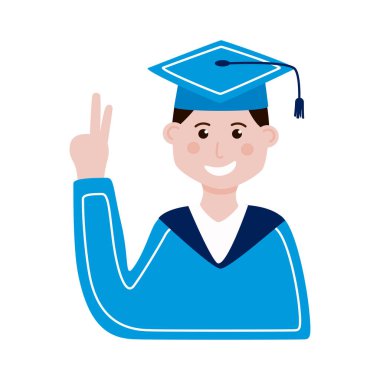 Merhaba diyerek mezun oldu.