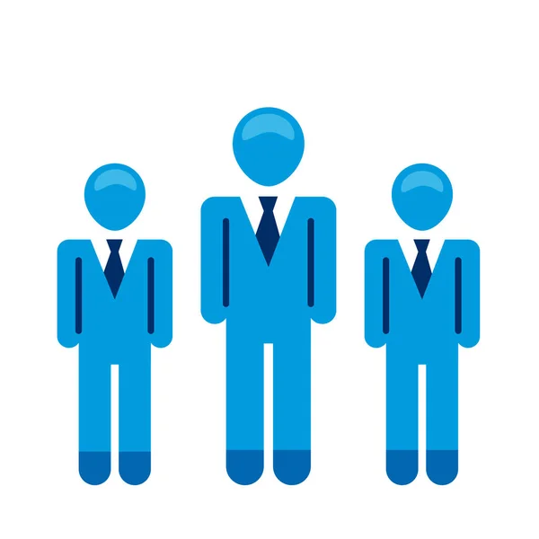 Gli uomini d'affari avatar blu — Vettoriale Stock