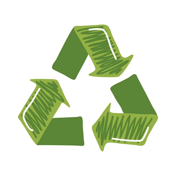 Recycler icône symbole — Image vectorielle