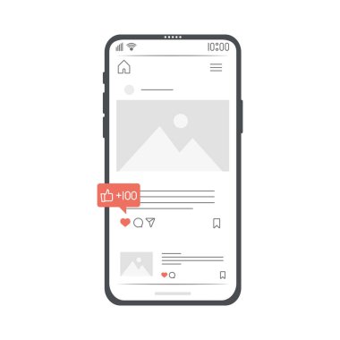 resimli akıllı telefon ve beğeni
