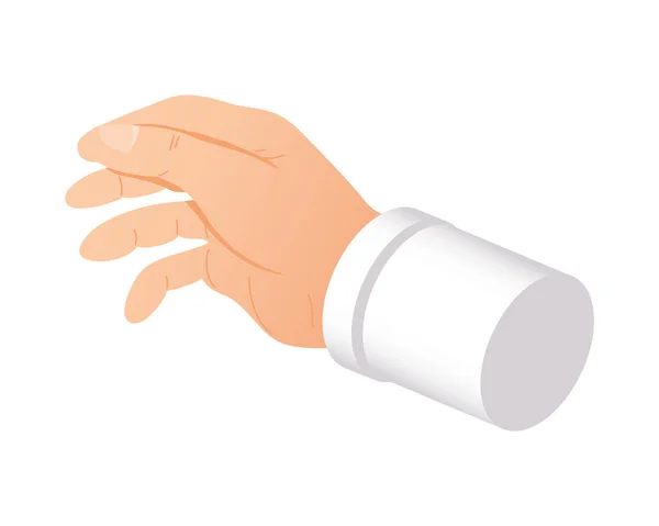 Isometric human hand — Stock Vector