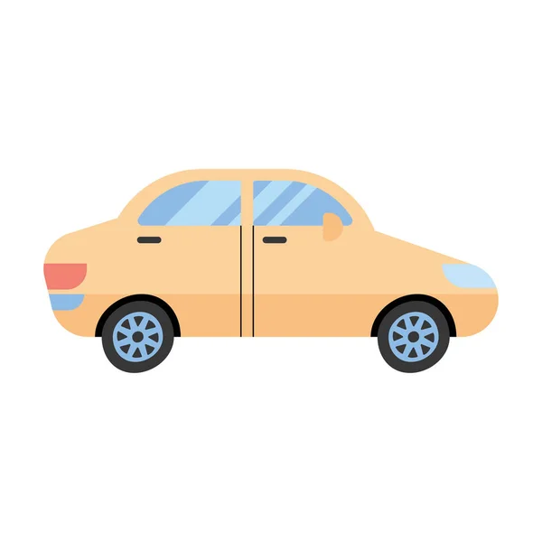 Coche amarillo aislado — Vector de stock