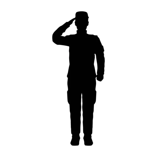 Militar saludando — Archivo Imágenes Vectoriales