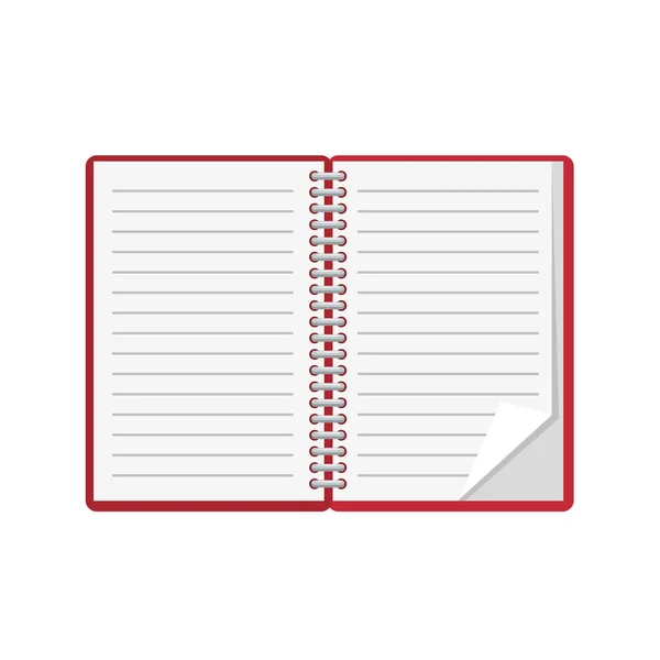 Open notebook levering — Stockvector