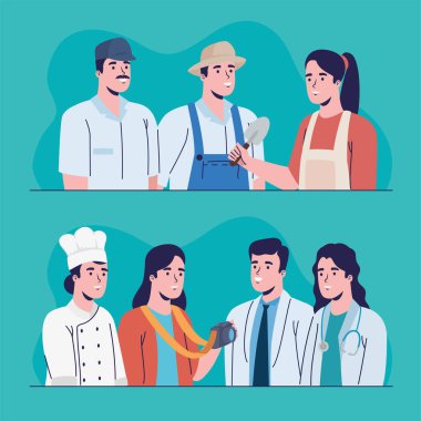 yedi mesleki işçi karakteri