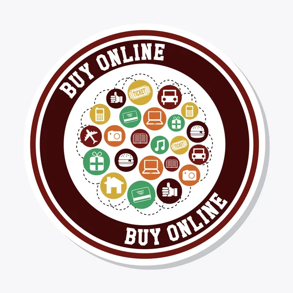 Buy on line — Stock Vector