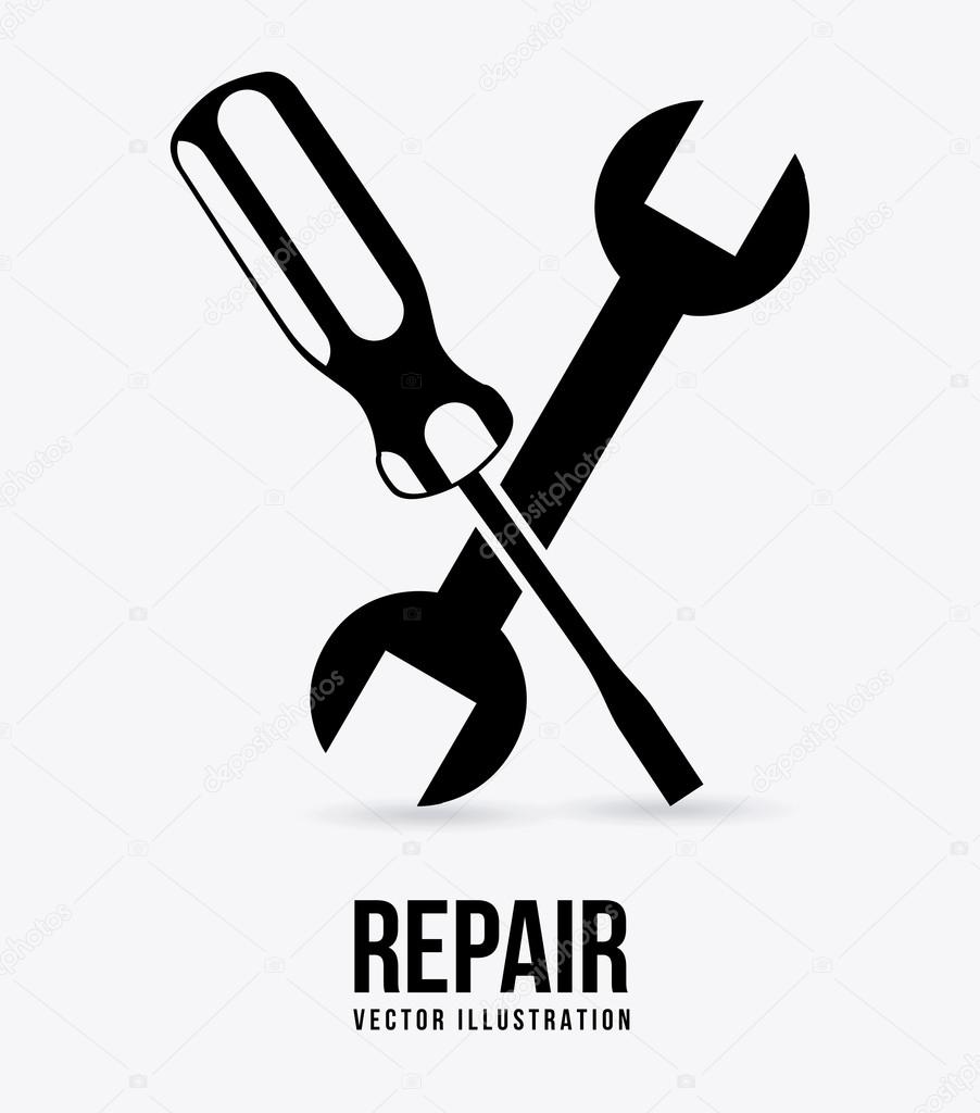 Repair design over white background vector illustration