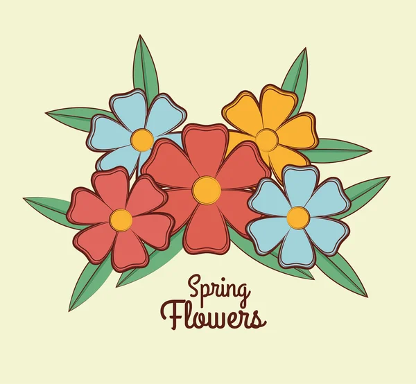 Diseño de flores — Vector de stock