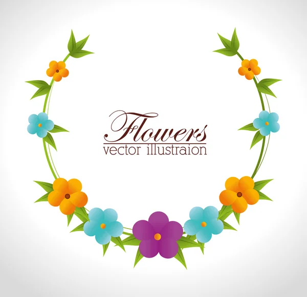 Design de flores — Vetor de Stock