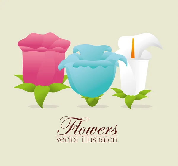 Diseño de flores — Vector de stock