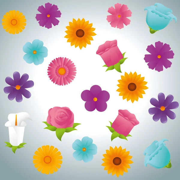 Ontwerp met bloemen — Stockvector