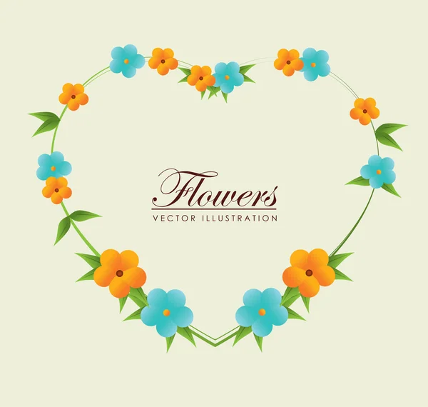 Diseño de flores — Vector de stock